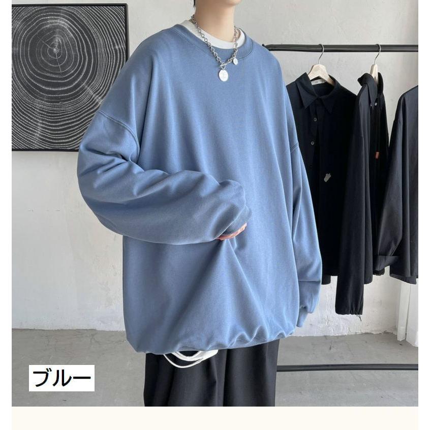 plusnao トレーナー メンズ 男性用 トップス 長袖 クルーネック