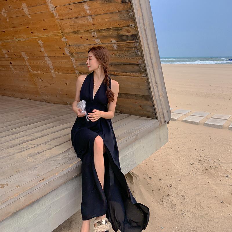 plusnao マキシワンピース ロング丈 リゾートドレス レディース