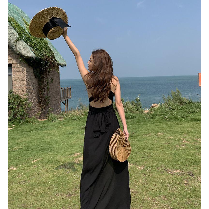 Ｋ様♪専用オーダー マゼンタ＆ブラックのワンピース plusnao マキシワンピース ロング丈 リゾートドレス レディース