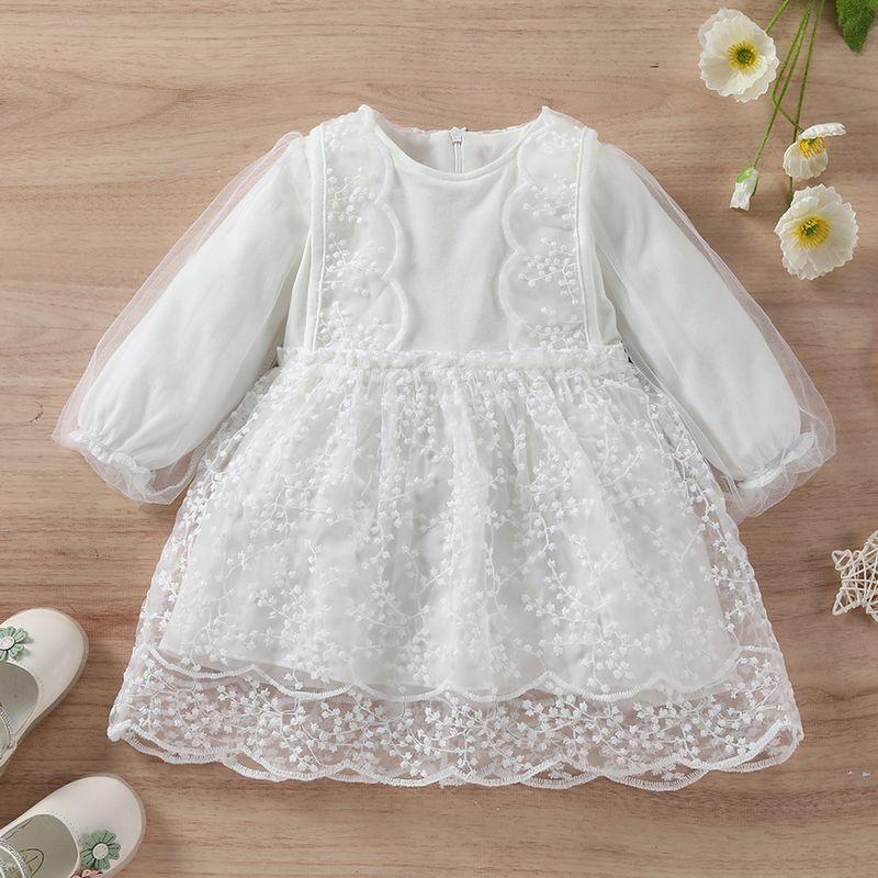 baby DIOR フレア CD刺繍 チュールドレス ワンピース　キッズドレス ドレス ワンピース キッズ ベビー 子供服 子ども用 赤ちゃん 女の子