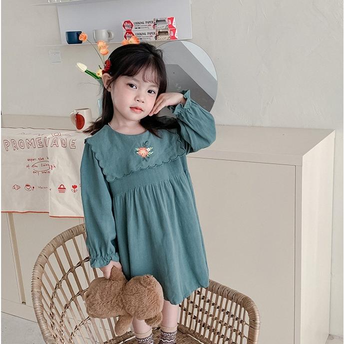 ワンピース Aライン キッズ ベビー ジュニア 子供 女の子 ガールズ 膝