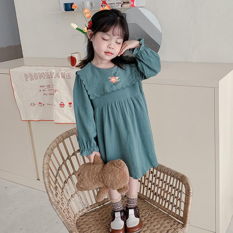 ワンピース Aライン キッズ ベビー ジュニア 子供 女の子 ガールズ 膝