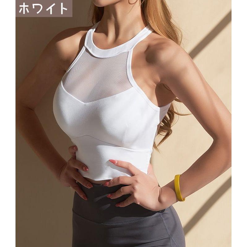 ヨガウェア レディース トップス タンクトップ ハーフトップ ショート