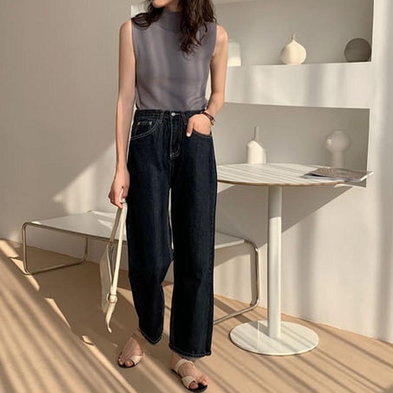 美品】TOKUKO1erVOL ノースリーブサマーニットチュニック ブラック