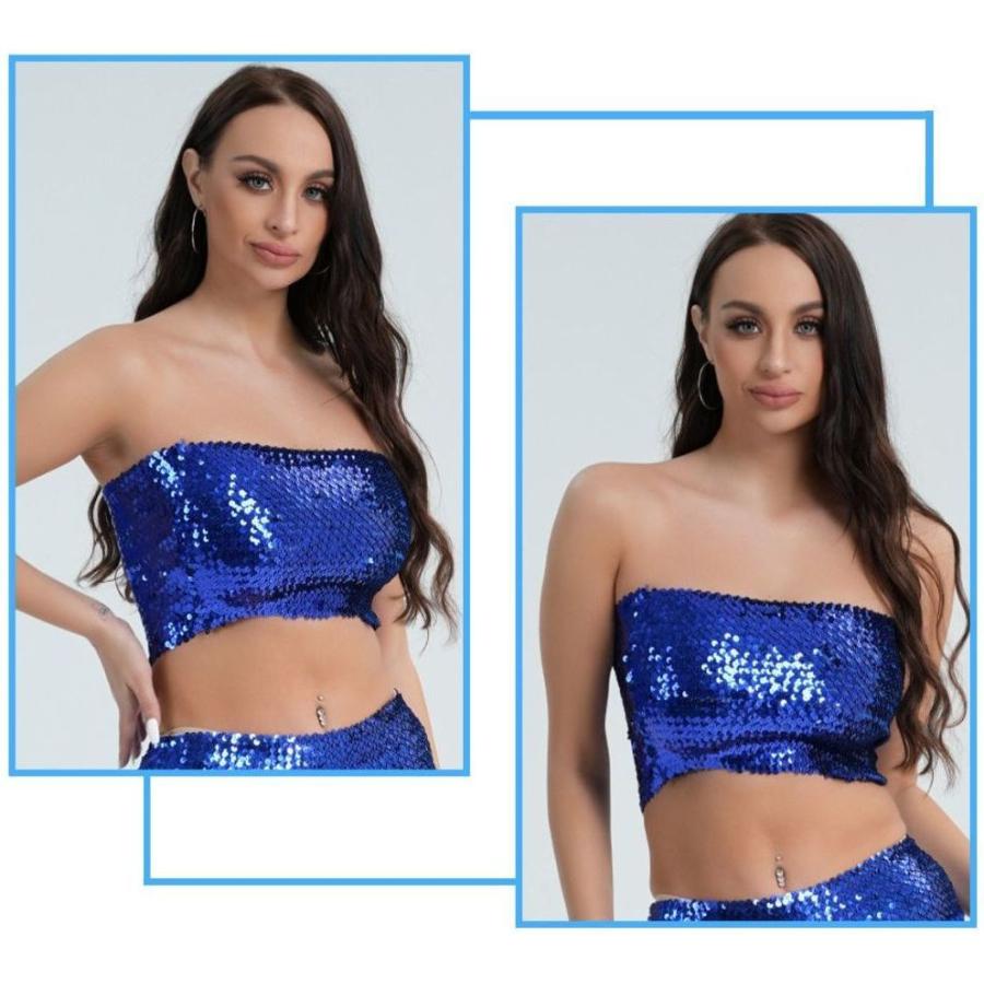 ダンス衣装 チューブトップ 女性用 ベアトップ へそ出しショート丈