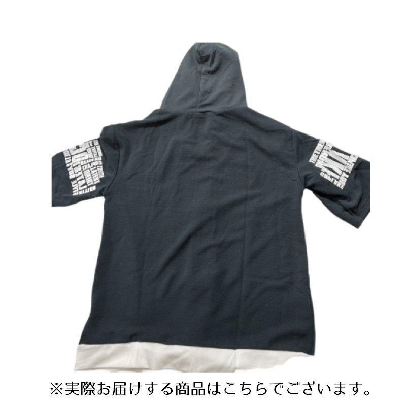 plusnao ジップアップパーカー 半袖 メンズ 男性 紳士 トップス