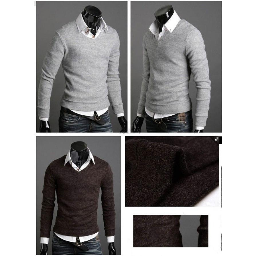 ニット セーター メンズ トップス Vネック 長袖 スリムフィット 着ぶくれしない ダークカラー 防寒 スーツイン オフィス 暖かい 秋冬 プラスナオ Paypayモール店 通販 Paypayモール