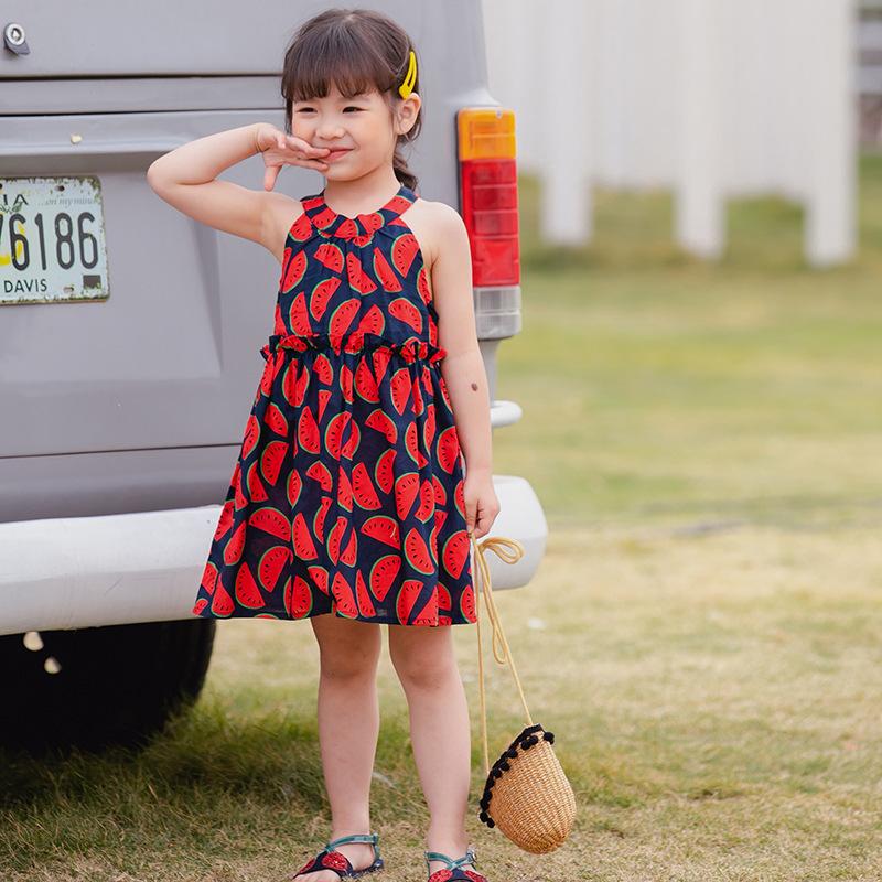 ワンピース キッズ 子供服 ノースリーブ バックリボン タック フリル ギャザー スイカ フラワー サクランボ 膝上丈 かわいい プラスナオ Paypayモール店 通販 Paypayモール