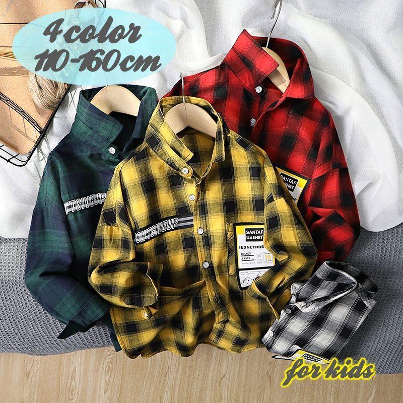 ネルシャツ シャツ スタンダードカラー 長袖 羽織 キッズ ジュニア 子供服 男の子 女の子 おしゃれ カジュアル チェック かわいい 前開き フロン Top プラスナオyahoo 店 通販 Yahoo ショッピング