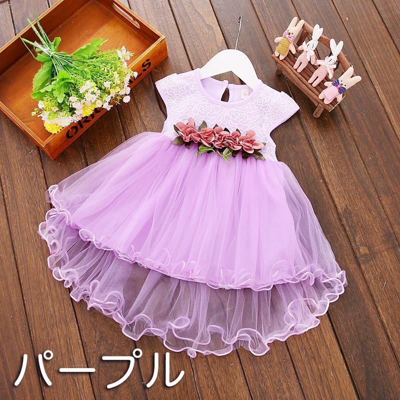 plusnao ワンピース 子供服 ノースリーブ フレンチスリーブ 丸首 plusnao ワンピース 子供服 ノースリーブ フレンチスリーブ 丸首