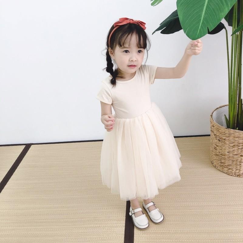 ワンピース キッズ ベビー 子供服 キッズウエア ラウンドネック 半袖 無地 チュール シフォン ふんわり ガーリー お嬢様 プラスナオ Paypayモール店 通販 Paypayモール