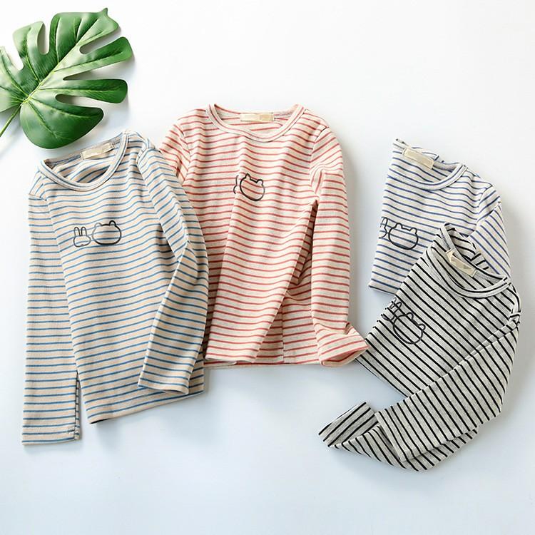 長袖tシャツ カットソー 長袖 キッズ トップス ロング ボーダー ラウンドネック イラスト プリント クマ ウサギ 男の子 女の子 かわいい かっこ プラスナオ Paypayモール店 通販 Paypayモール
