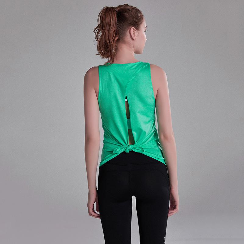 plusnao ヨガウェア タンクトップ トップス 背中開き