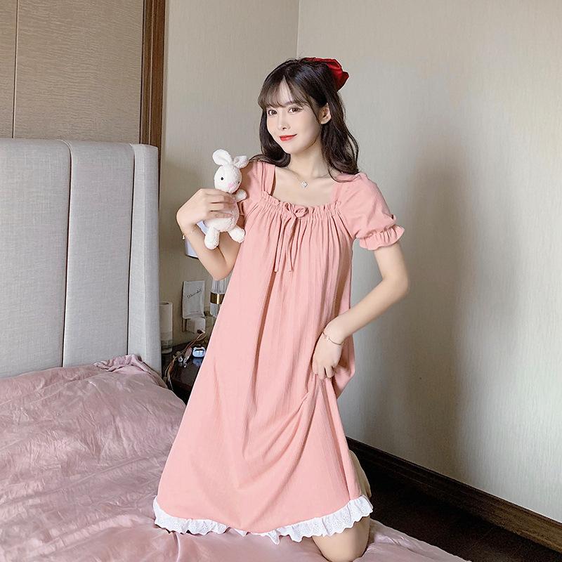 plusnao ルームウェア 部屋着 ワンピース レース レディース 無地  