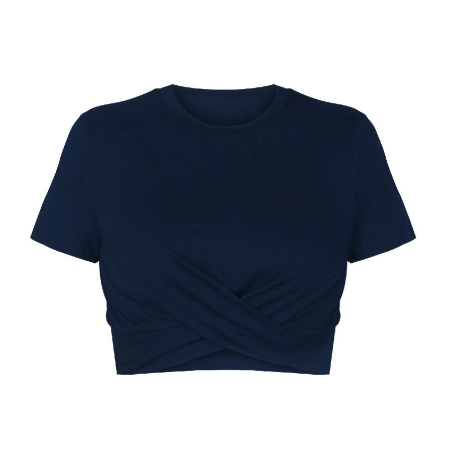 半袖カットソー Tシャツ レディース 婦人服 トップス ラウンドネック