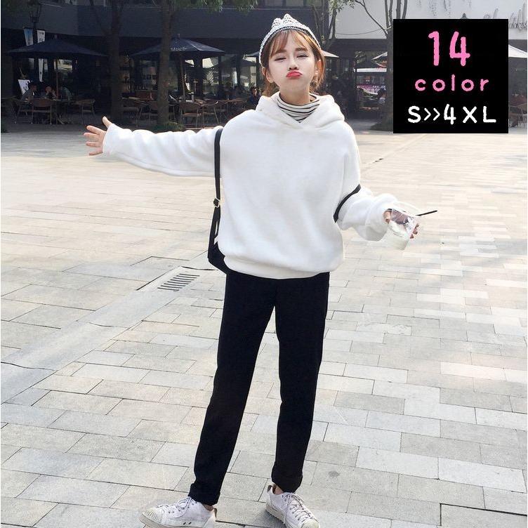 パーカー プルオーバー フード付き ポケット レディースファッション トップス 無地 単色 シンプル 秋冬 暖かい 裏起毛 Top プラスナオyahoo 店 通販 Yahoo ショッピング