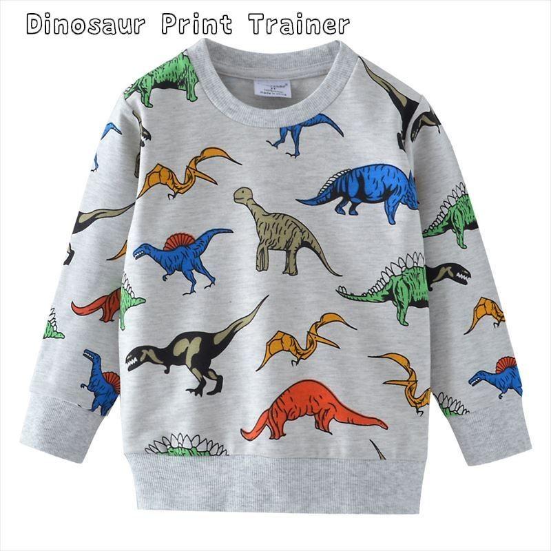 長袖トレーナー キッズ スウェット 子供服 プルオーバー 恐竜 ダイナソー 動きやすい 着替え 秋冬 春 カジュアル おしゃれ イラスト プリント プラスナオ Paypayモール店 通販 Paypayモール