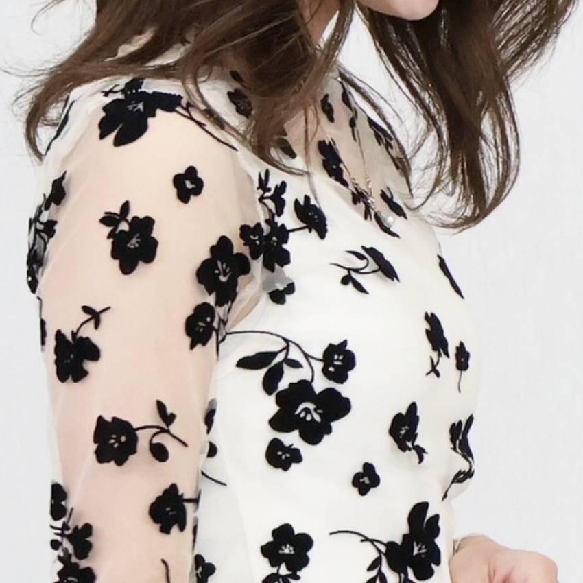 plusnao カットソー シアートップス 透け感 長袖 レディース  