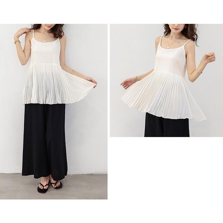 plusnao（プラスナオ） キャミソール プリーツ レディース 女性