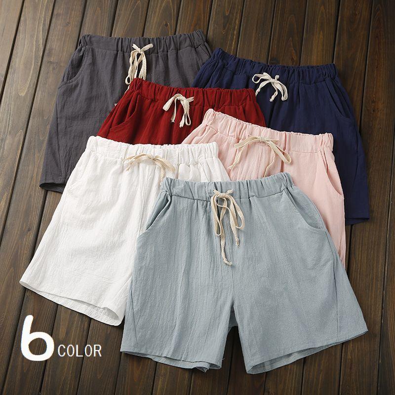 ハーフパンツ ショートパンツ レディースファッション 大人 女性 ボトムス カジュアル 部屋着 リラックス 5分丈 短パン 半ズボン 薄手 無地 単色 プラスナオ Paypayモール店 通販 Paypayモール