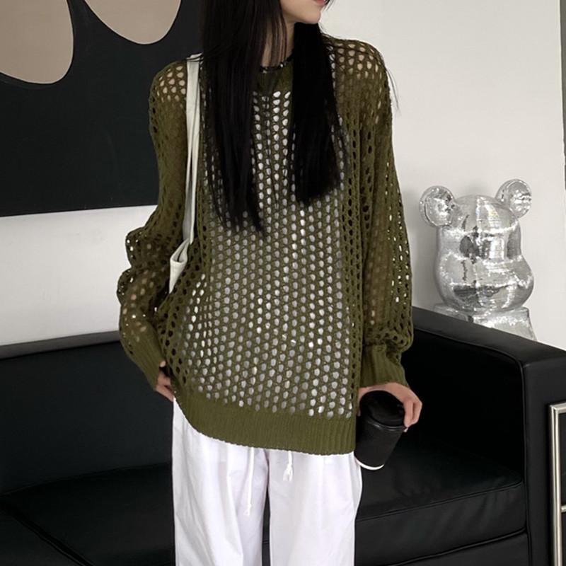 plusnao（プラスナオ） サマーニット 長袖セーター レディース