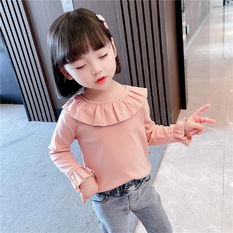 超格安価格 130 サーモンピンク フリルカットソー 長袖 トップス 襟フリル ロンT nextのカットソー☆zarababy,babygap,プチバトー,マーキーズ