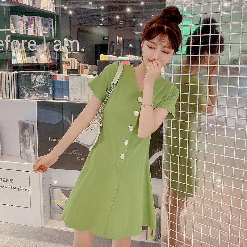 KAREN MILLEN Vライン 配色 ワンピース 半袖 グリーン LL KAREN MILLEN Vライン 配色 ワンピース 半袖 グリーン LL