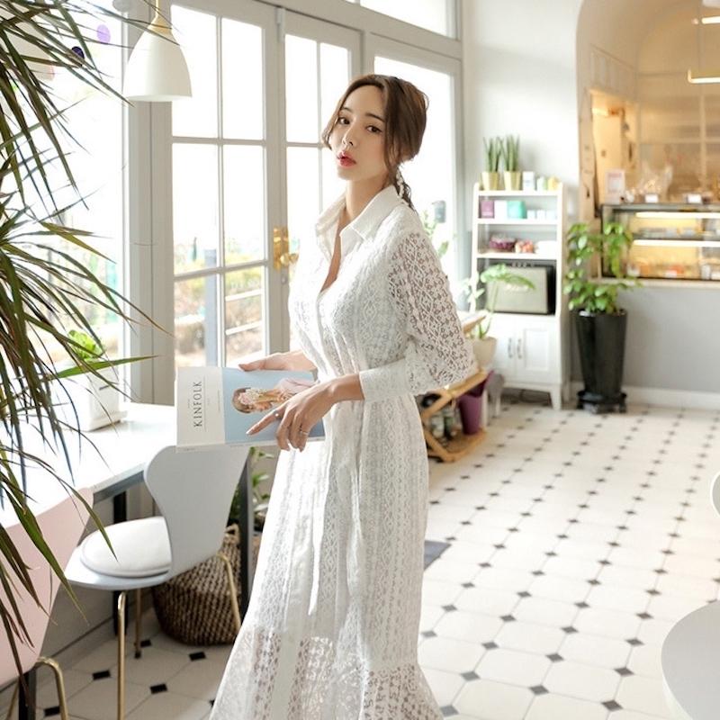 plusnao（プラスナオ） ワンピース 長袖 ミモレ丈 レディース ロング丈