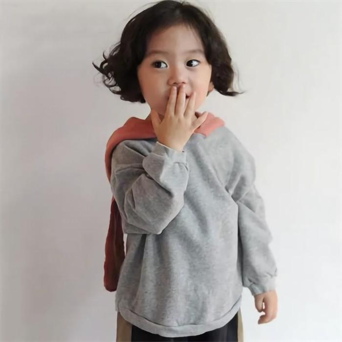 パーカー キッズ 子供 男の子 女の子 トップス プルオーバー 長袖 バイカラー 裏起毛 フード 耳付き うさぎ くま 可愛い | plusnao | 01