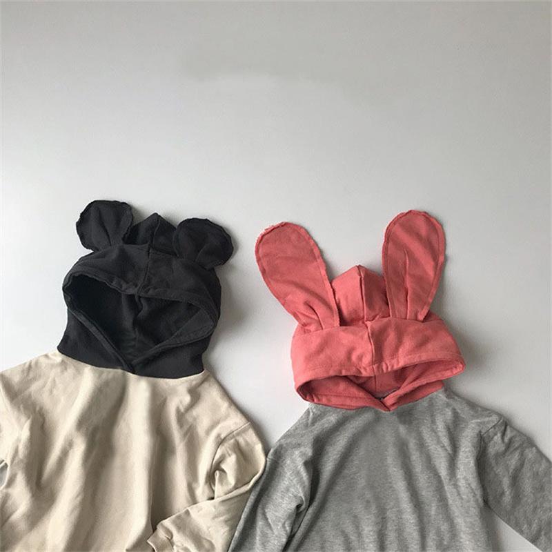 パーカー キッズ 子供 男の子 女の子 トップス プルオーバー 長袖 バイカラー 裏起毛 フード 耳付き うさぎ くま 可愛い | plusnao | 04