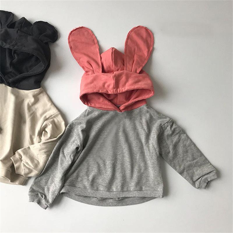 パーカー キッズ 子供 男の子 女の子 トップス プルオーバー 長袖 バイカラー 裏起毛 フード 耳付き うさぎ くま 可愛い | plusnao | 06