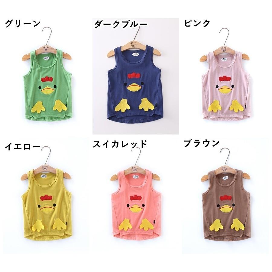 タンクトップ ノースリーブカットソー マッチョタンク トップス 子供服 夏 女児 女の子 男児 男の子 小学生 キッズ Kids ニワトリ 可愛い カ プラスナオ Paypayモール店 通販 Paypayモール