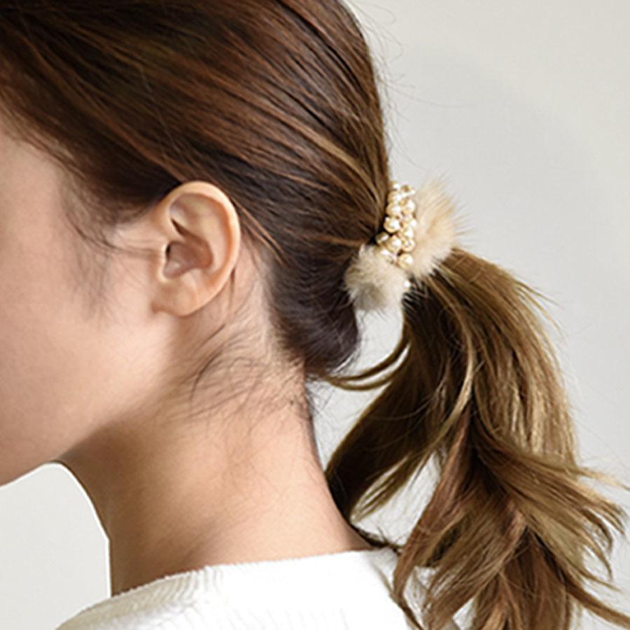 シュシュ ヘアゴム 最大46 Offクーポン ヘアアクセサリー フェイクファー パール調 ふわふわ レディース ヘアアレンジ 女の子 カジュアル キッズ まとめ髪 デイリ470円 上品