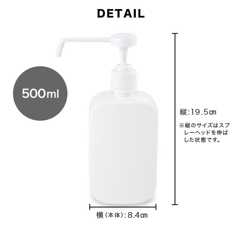 スプレーボトル 10本セット 容器 ポンプ式 アルコール対応 500ml