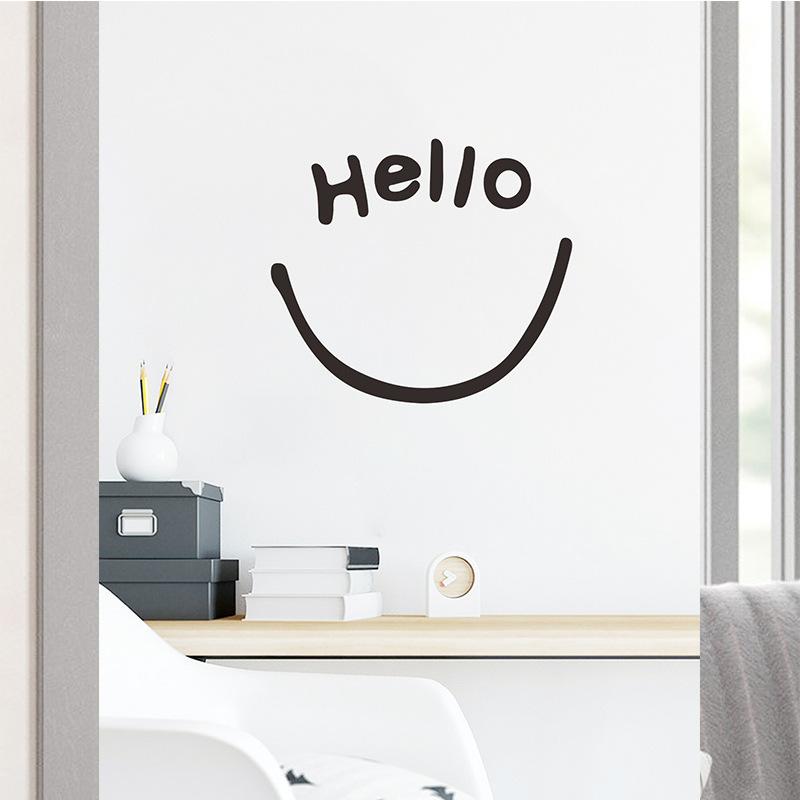 ウォールステッカー 壁紙シール 壁飾り 雑貨 小さめ スマイル 笑顔 英字 英文 Hello 手書き風 シルエット モノトーン ブラック シンプル 可 プラスナオ Paypayモール店 通販 Paypayモール