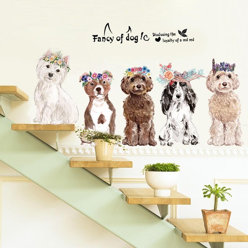 ウォールステッカー 壁紙シール ウォールシール 犬 わんちゃん ドッグ イラスト 可愛い かわいい おしゃれ 壁シール 壁面装飾 壁装飾 室内装飾 ル Zak プラスナオyahoo 店 通販 Yahoo ショッピング
