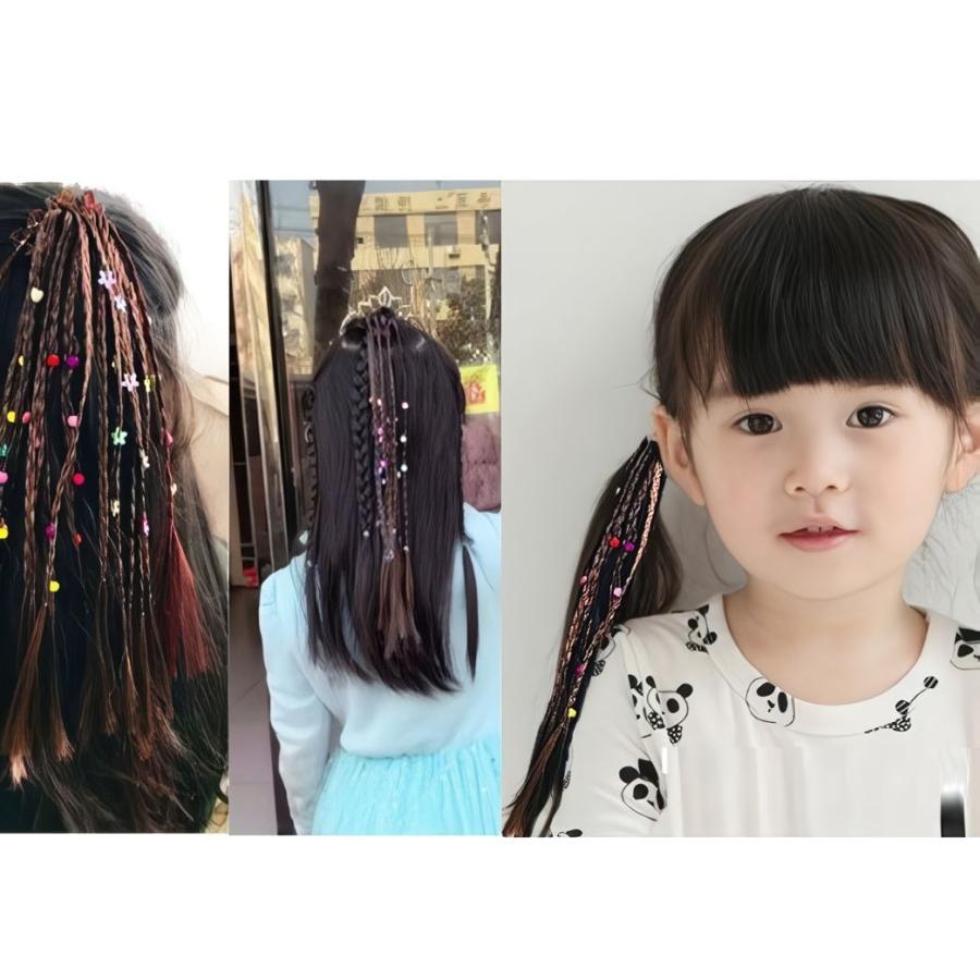 plusnao（プラスナオ） エクステ つけ毛 ヘアゴム 三つ編み みつあみ
