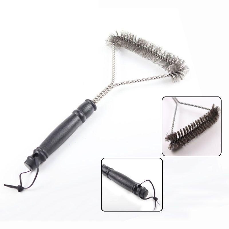 網ブラシ バーベキューブラシ アウトドアグッズ クリーニングブラシ バーベキューグリル BBQ用品 掃除グッズ 三角 グリル コンロ 便利 | plusnao | 01
