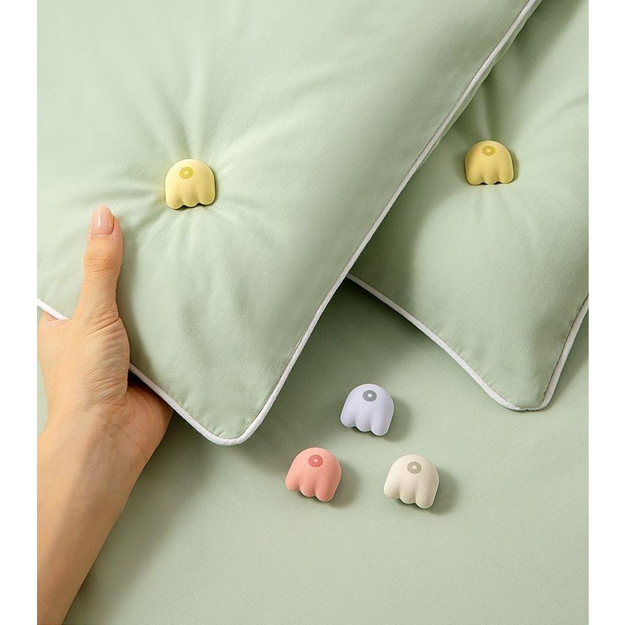 激レア どこでもいっしょ ふとんをたたく トロのグリップ & タオル 未使用品 plusnao 布団固定器 ズレ防止ピン 6個セット ケース付き