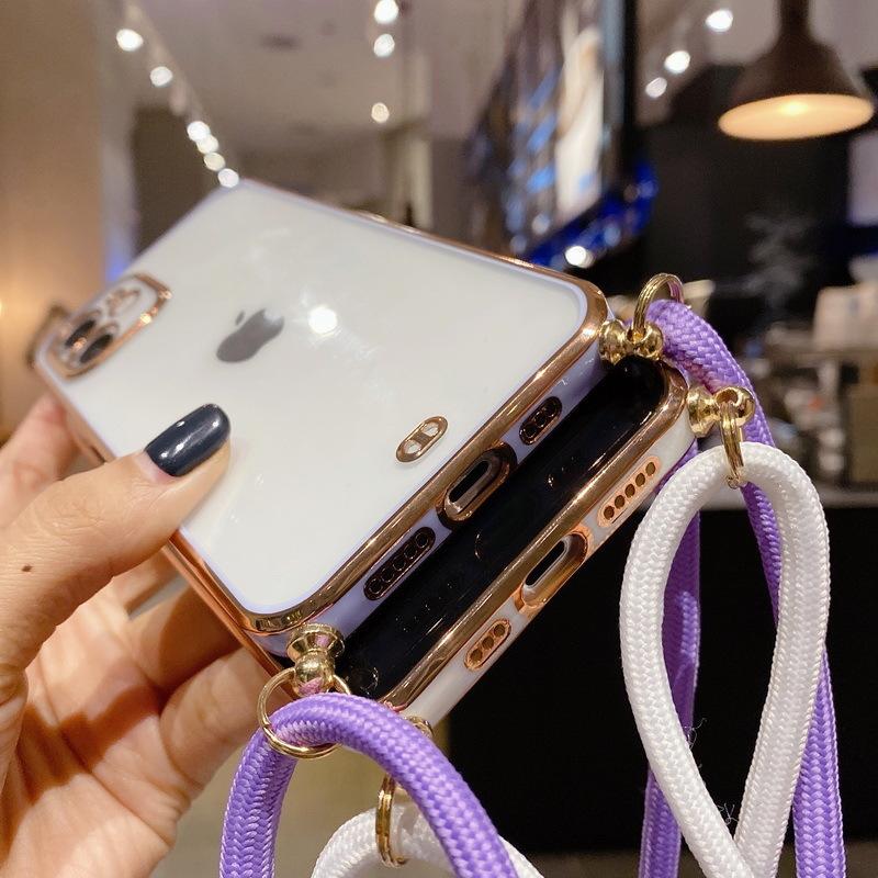 iPhoneケース スマホケース ストラップ付き 斜め掛け クリアケース