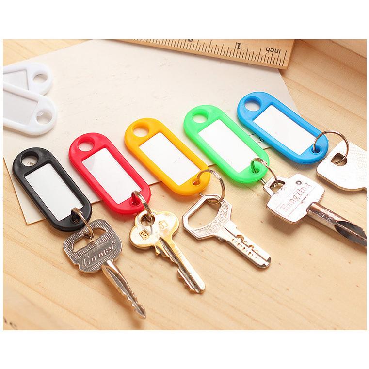 plusnao キーホルダー ネームタグ 10個セット キーリング 名札