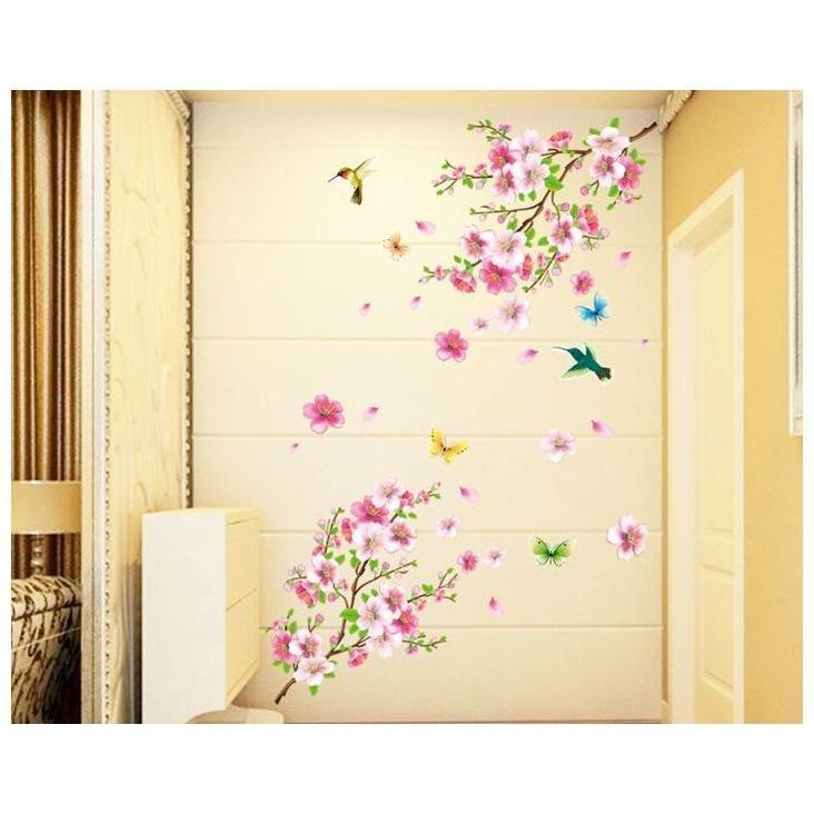本物保証 ウォールステッカー 壁紙シール お花 鳥 蝶 木 自然 リラックス 春 子供部屋 和室 壁 リフォーム パーティ イベント インテリア Supplystudies Com