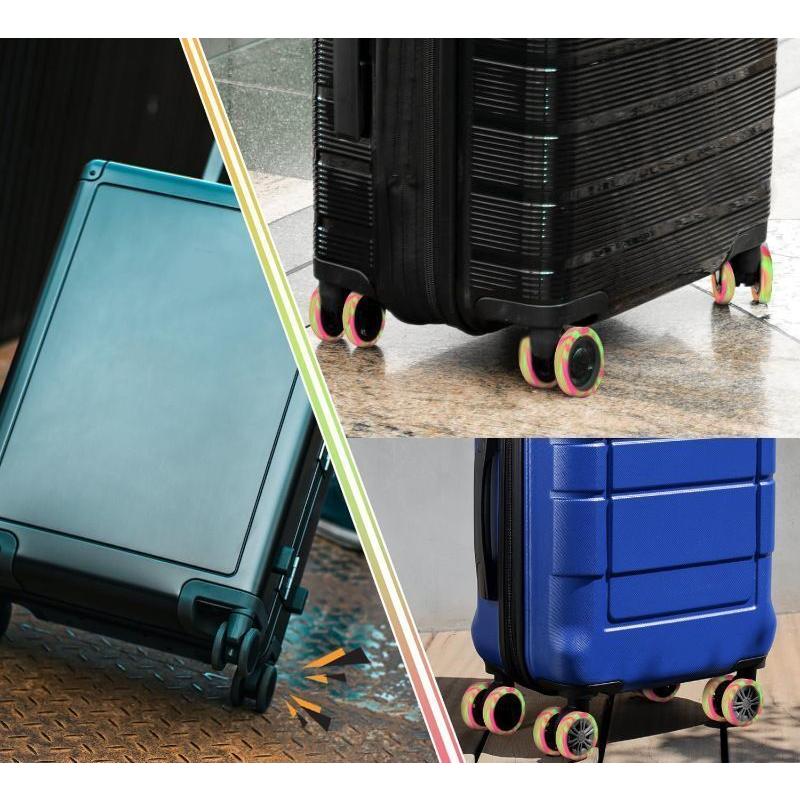 plusnao キャスターカバー 同色8個セット シリコン ゴム キャリー