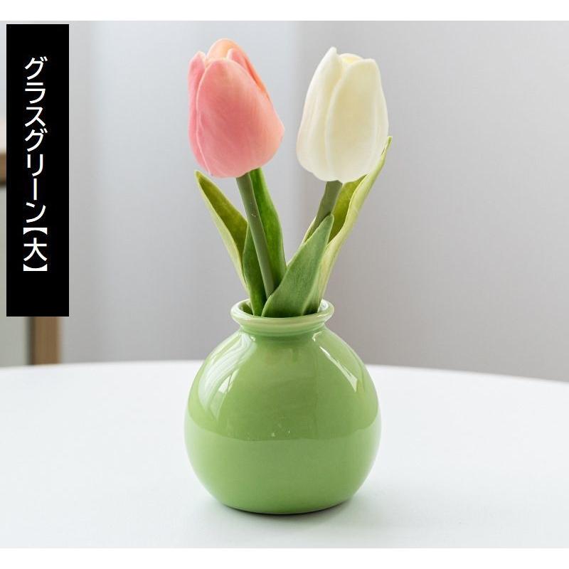 花瓶 花器 フラワーベース 陶器 置物 丸型 白 青 緑 単色 花瓶 花器 フラワーベース 陶器 置物 丸型 白 青 緑 単色