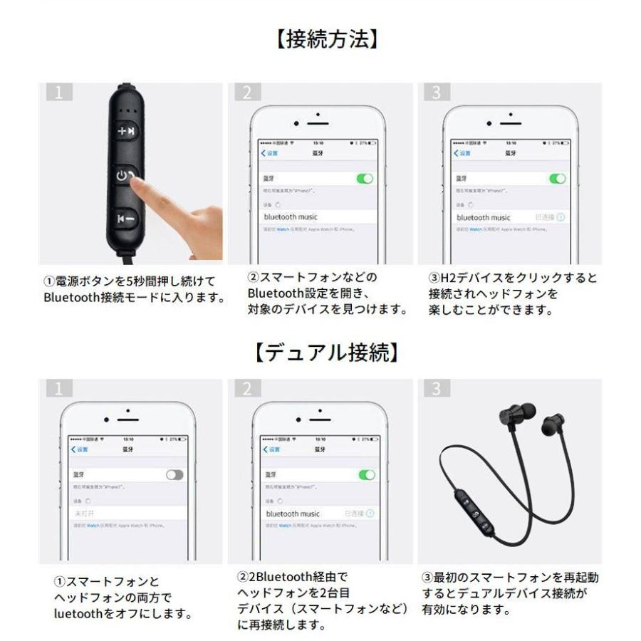 ワイヤレスイヤホン Bluetooth4.1 ブルートゥース 左右一体型 両耳