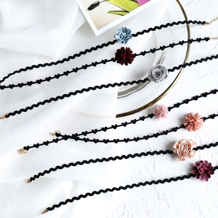 チョーカー フラワー 花 薔薇 ハート レディース アクセサリー 