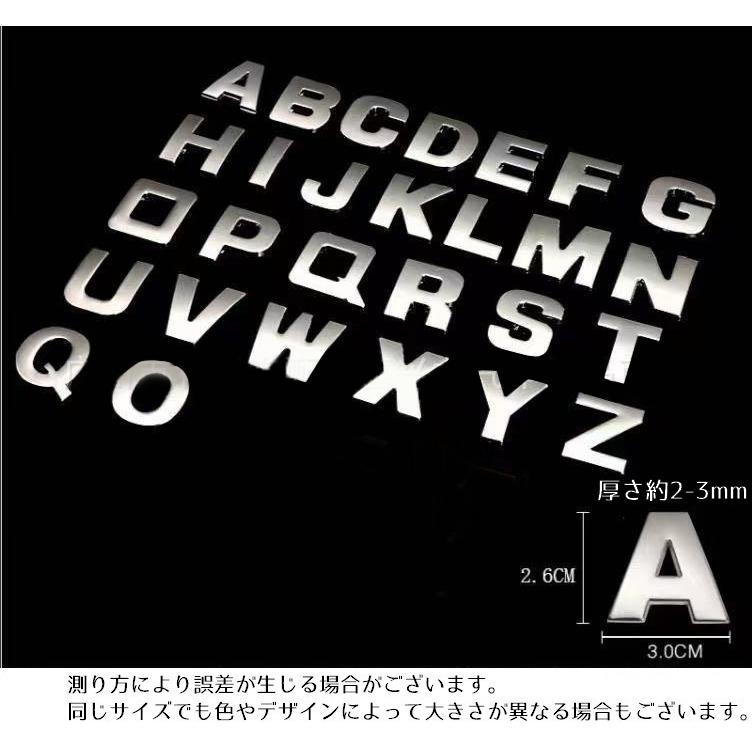 カーステッカー アルファベット 数字 英字 ドット 小数点 ステッカー