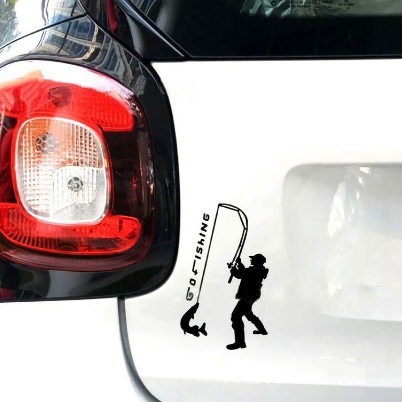 カーステッカー デカール 転写式 車用ステッカー ボディステッカー 釣り フィッシング Go Fishing 英語 カッティングステッカー 自動車用 プラスナオ Paypayモール店 通販 Paypayモール
