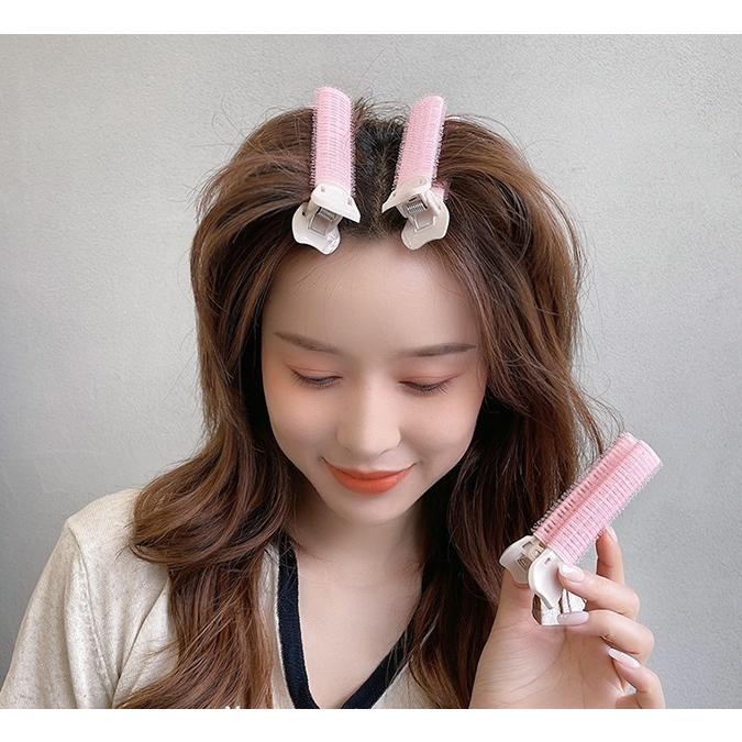 ヘアカーラー 2個セット クリップ付き ボリュームアップ レディース