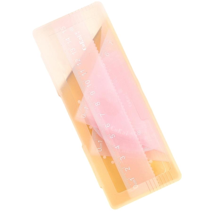 定規セット 4点セット 文房具 ものさし 三角定規 分度器 15cm 60度 45